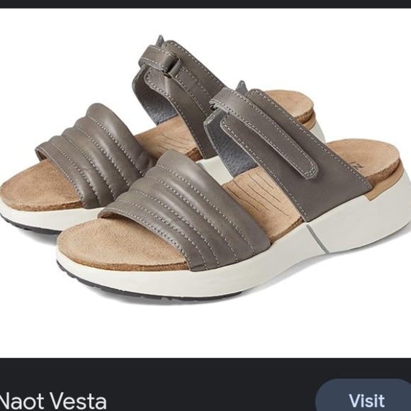 Naot | Vesta Sandal Size 40 L9 Women's  9 in Foggy Grey Leather - Picture 2 of 15
